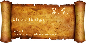 Wiszt Ibolya névjegykártya