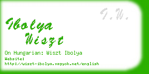 ibolya wiszt business card